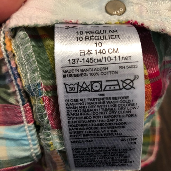 Gap Girls Plaid Shorts Size 10 - Picture 6 of 6